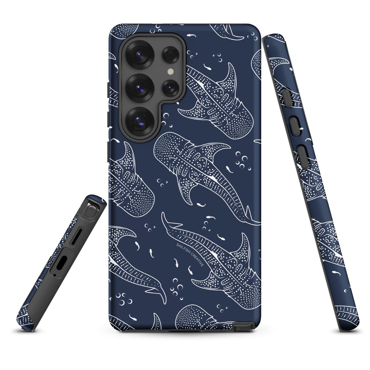 Samsung Phone Case - Whale Sharks Pattern Navy