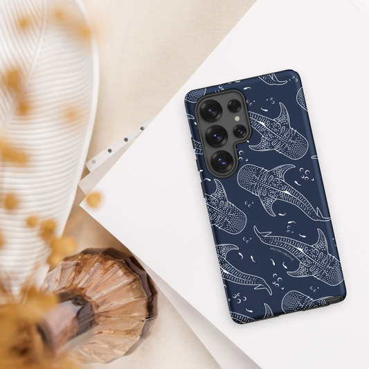 Samsung Phone Case - Whale Sharks Pattern Navy
