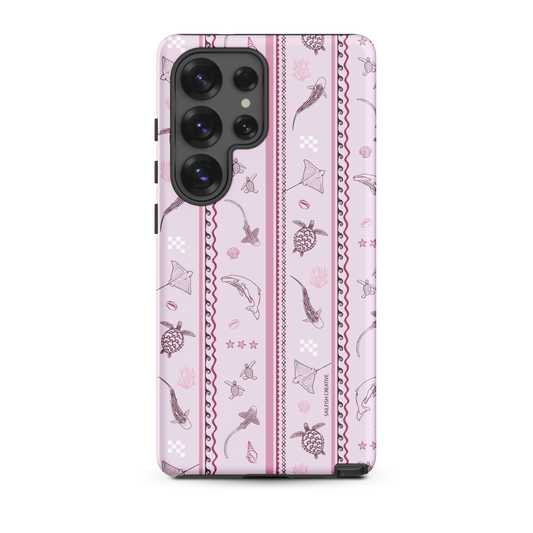 Samsung Phone Case - Orchid Candy Stripes