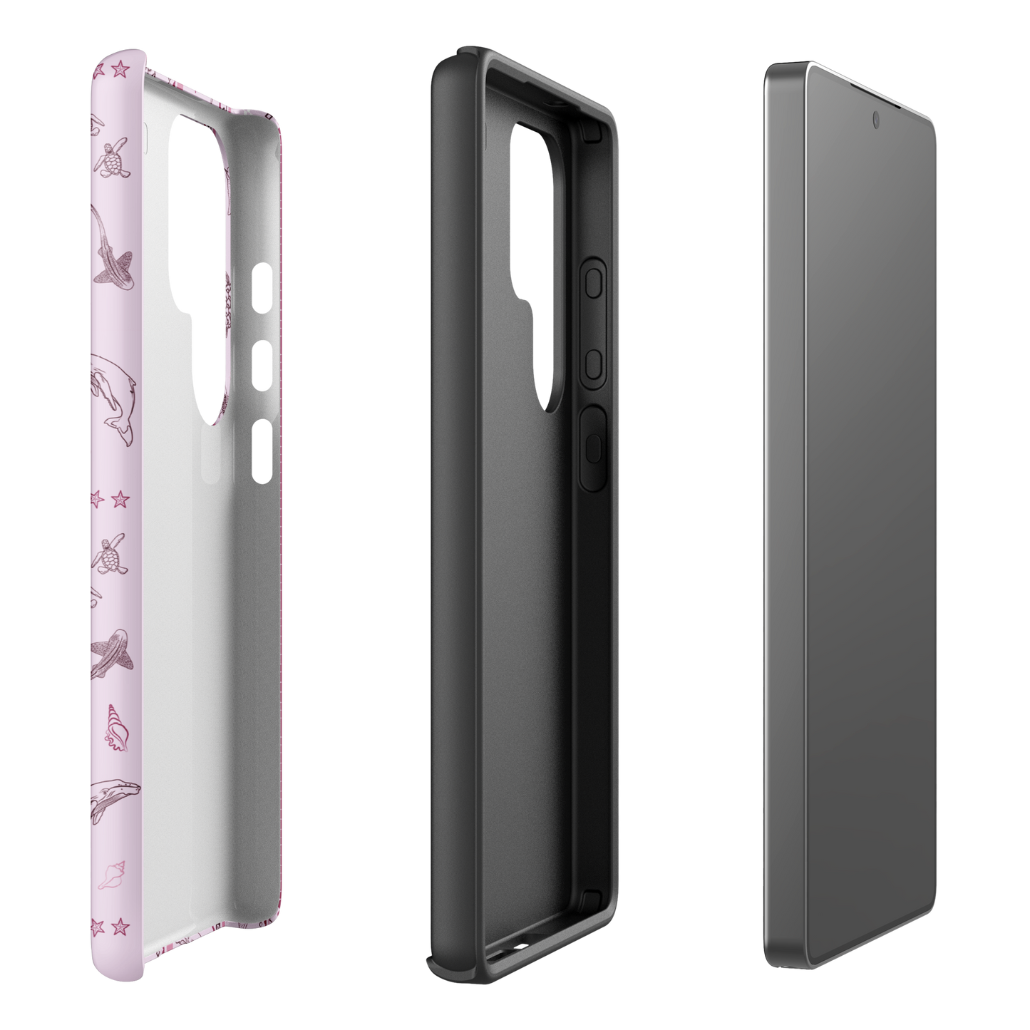 Samsung Phone Case - Orchid Candy Stripes