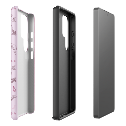 Samsung Phone Case - Orchid Candy Stripes