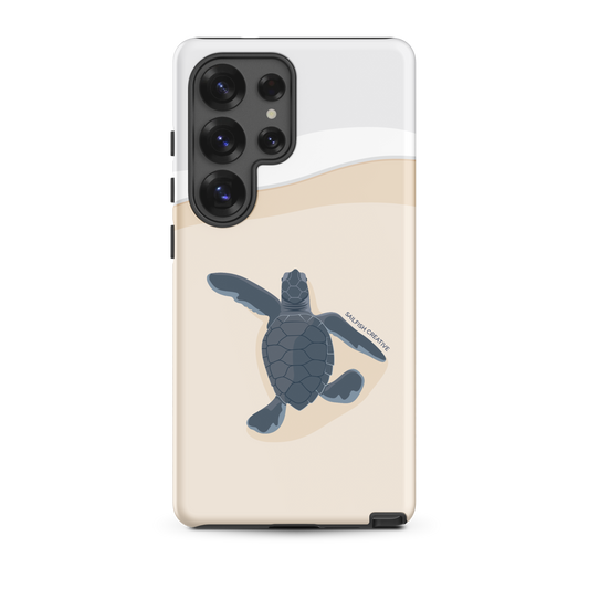 Samsung phone case with baby turtle hatchling design, tough and snap options available