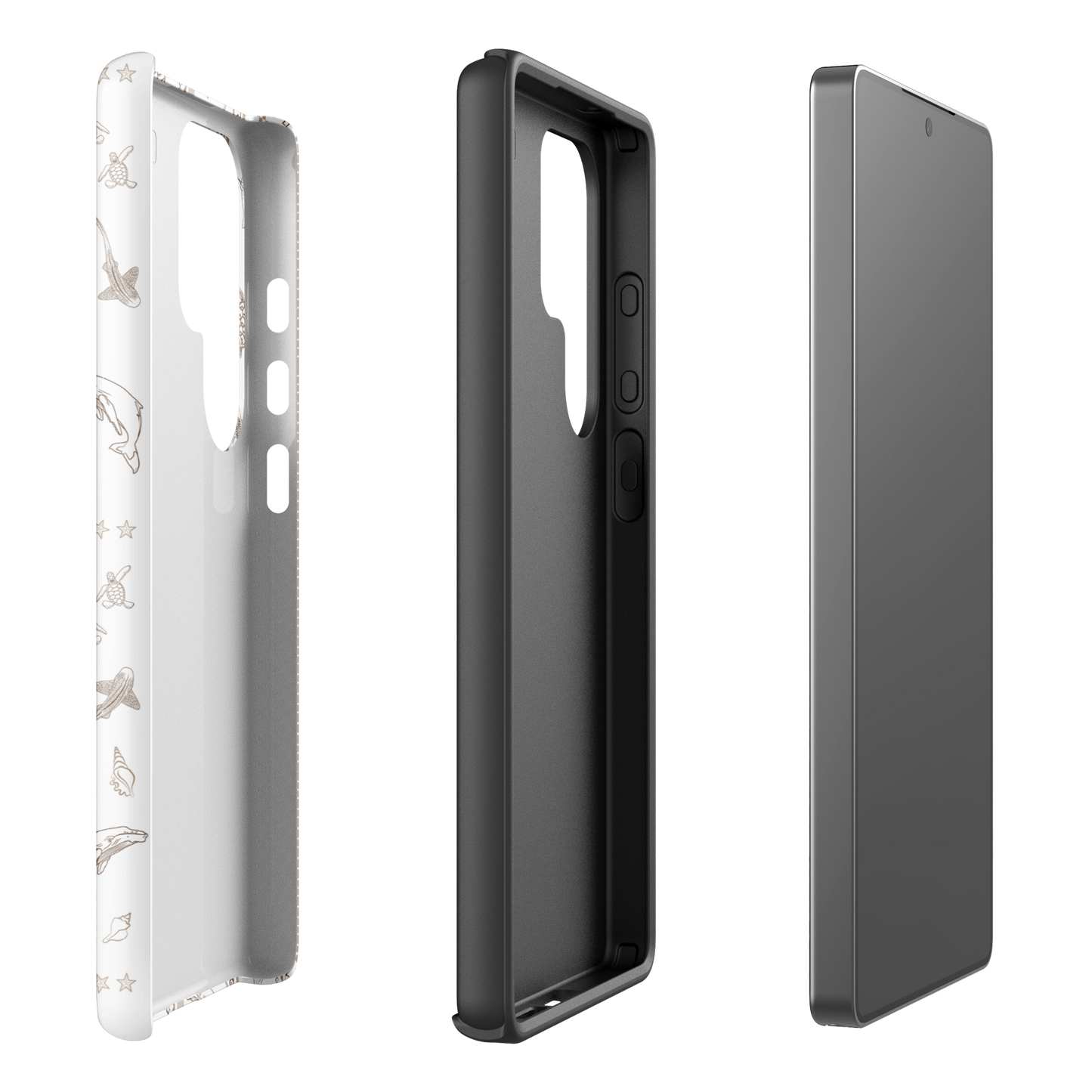 Samsung Phone Case -  Candy Stripes Beige