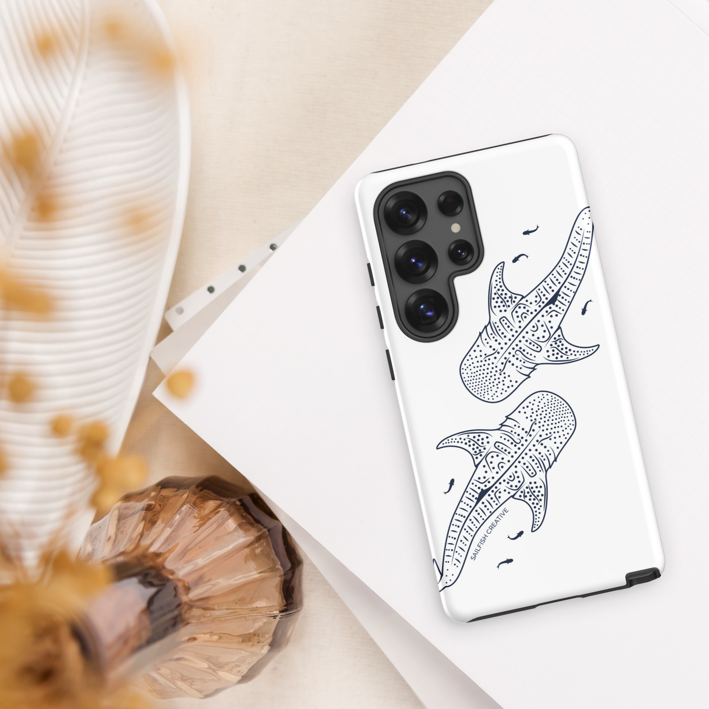 Samsung Phone Case - Whale Sharks Outline