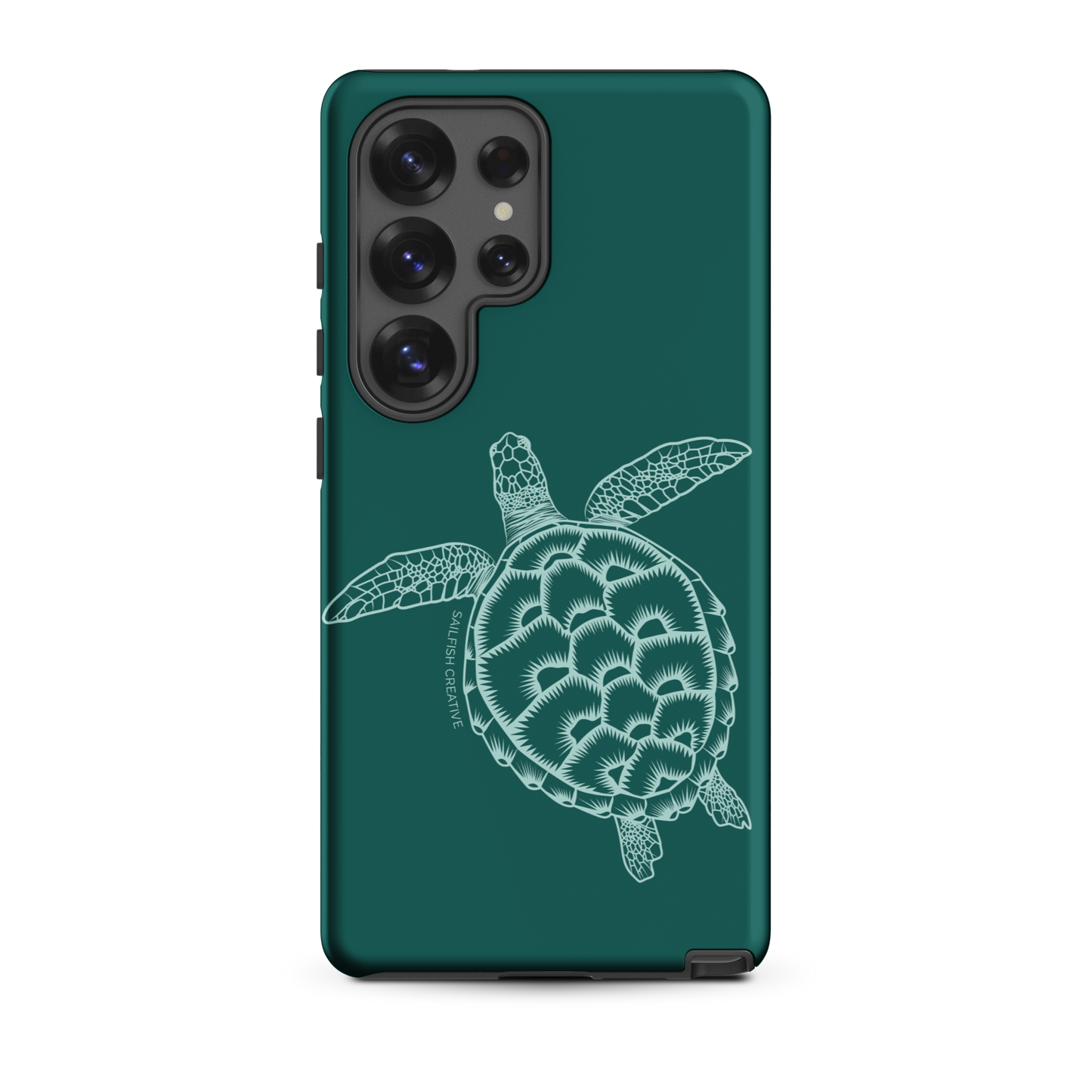 Samsung Phone Case -  Turtle Outline Emerald