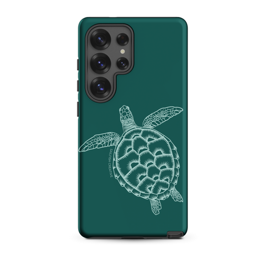 Samsung Phone Case -  Turtle Outline Emerald