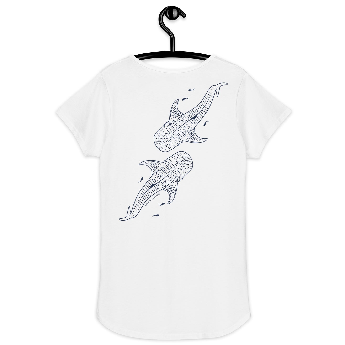 Whale Sharks Line Art - Women's Scoop Neck T-Shirt - Sailfish Creative