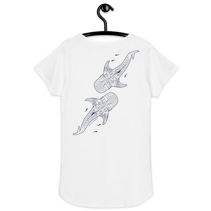 Whale Sharks Line Art - Women's Scoop Neck T-Shirt - Sailfish Creative