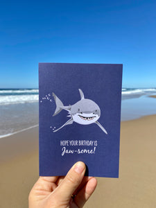 Birthday Card - Great White Shark