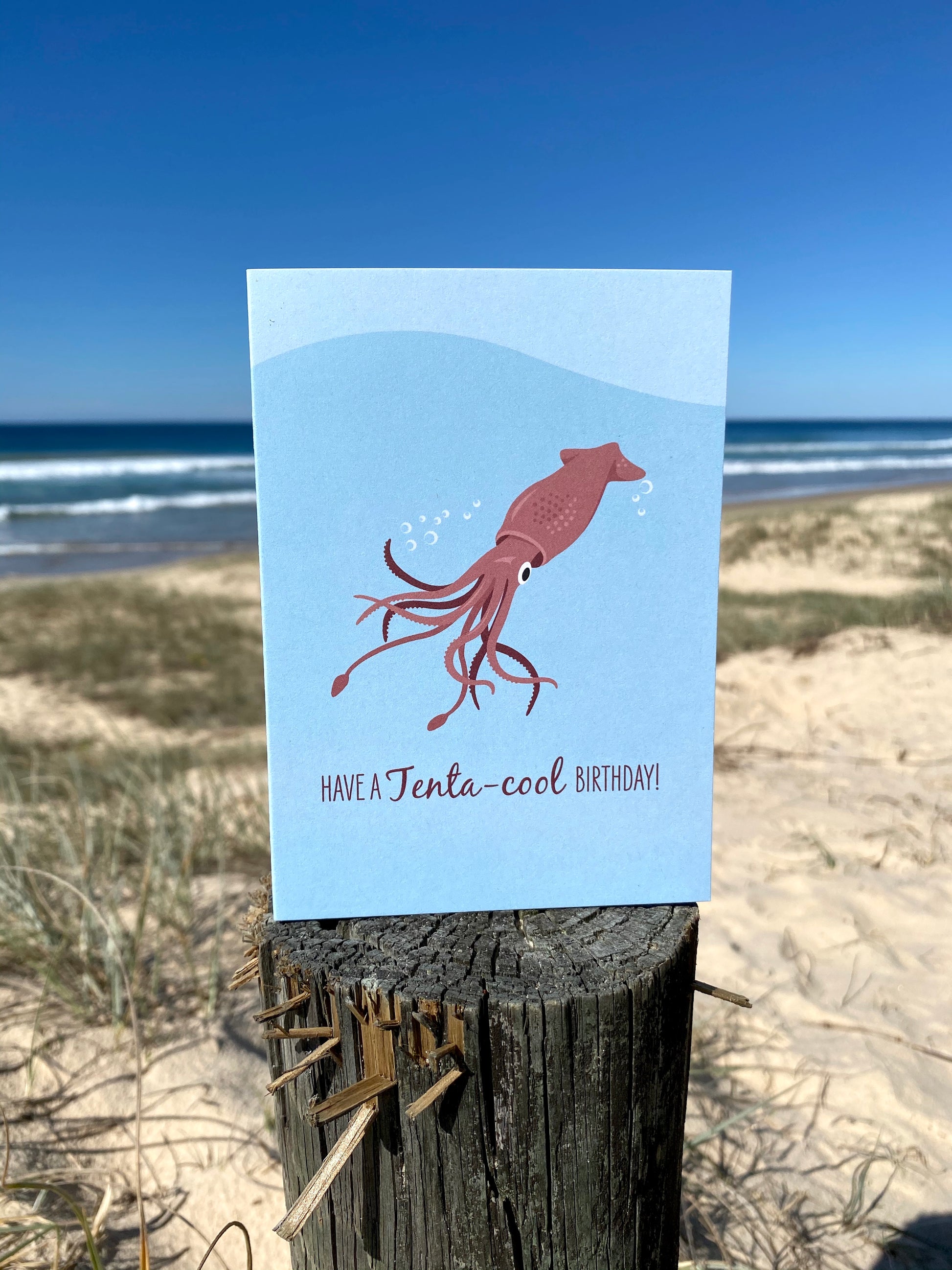 Birthday Card - Arrow Squid - Sailfish Creative