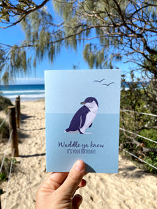 Birthday Card - Little Blue Penguin