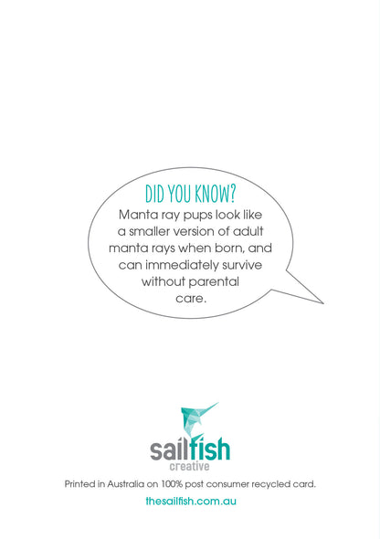 Baby Card - Mantarays - Sailfish Creative