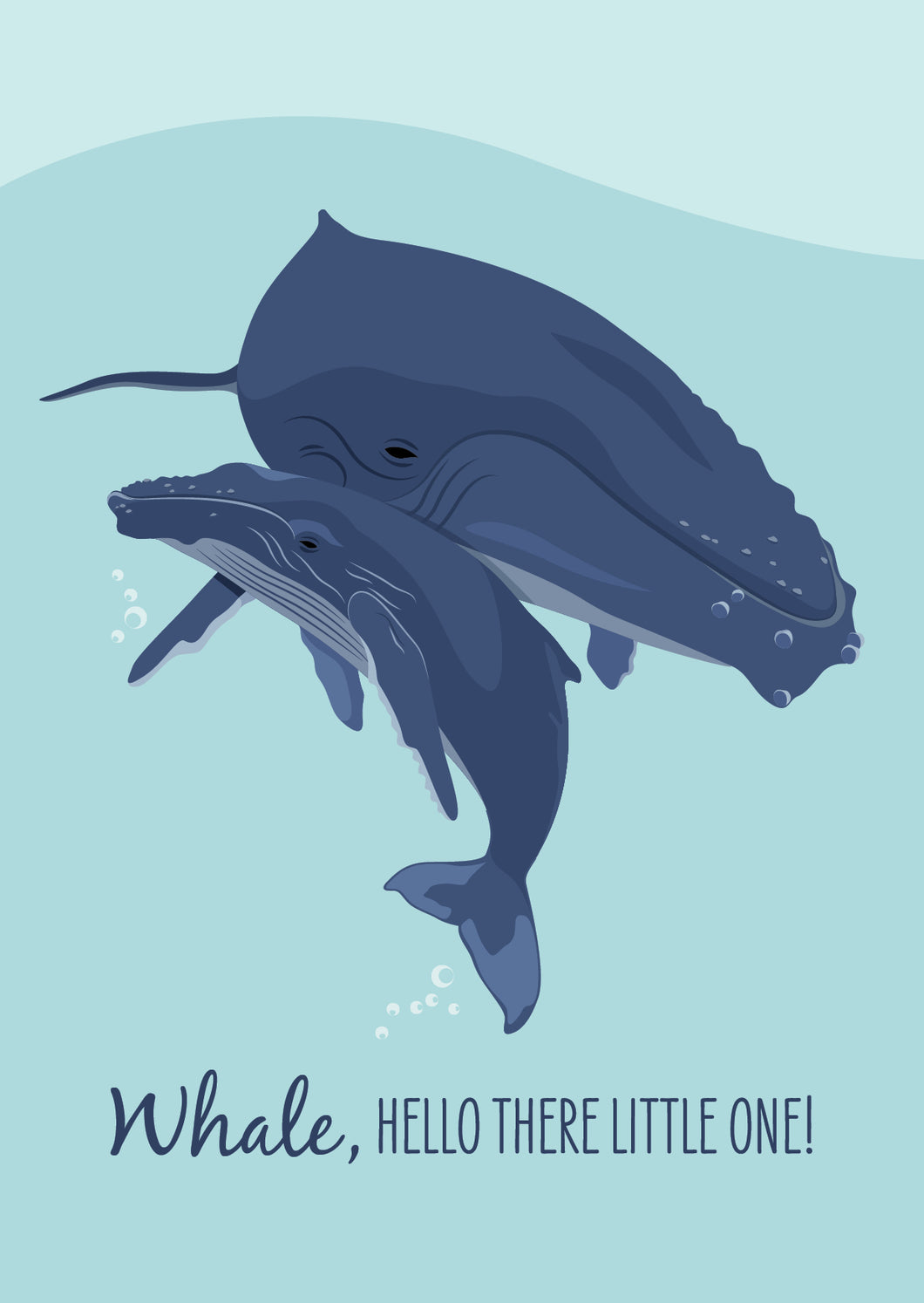 Baby Card - Humpback Whales