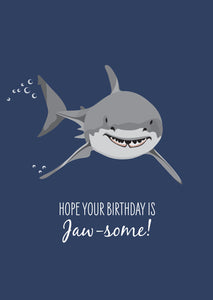 Birthday Card - Great White Shark