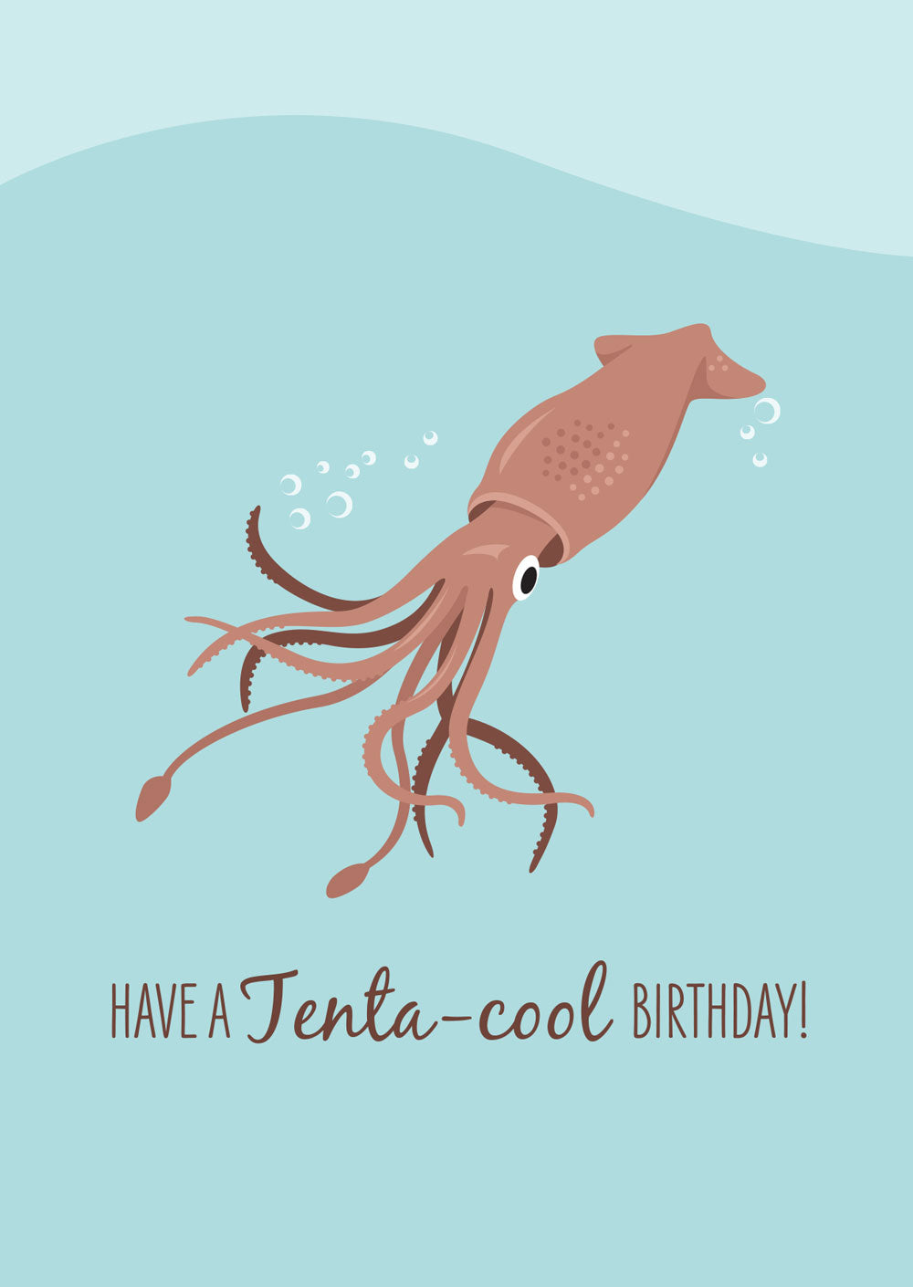 Birthday Card - Arrow Squid