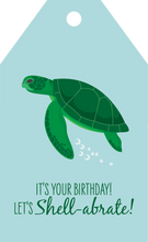 Load image into Gallery viewer, Birthday Gift Tag - Green Turtle