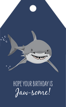 Load image into Gallery viewer, Birthday Gift Tag - Great White Shark