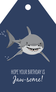 Birthday Gift Tag - Great White Shark