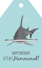 Load image into Gallery viewer, Birthday Gift Tag - Hammerhead Shark
