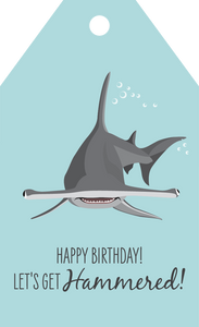 Birthday Gift Tag - Hammerhead Shark