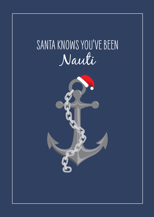 Christmas Card - Anchor and Chain Nautical - Sailfish Creative