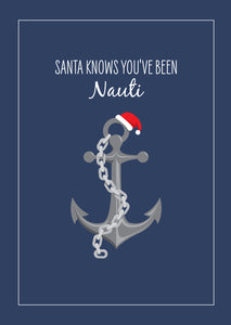 Christmas Card - Anchor and Chain Nautical