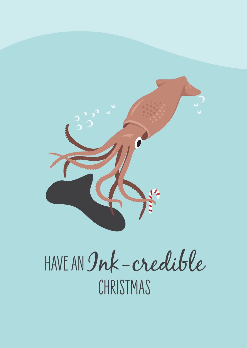 Christmas Card - Arrow Squid - Sailfish Creative