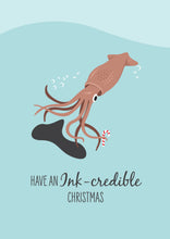 Load image into Gallery viewer, Christmas Card - Arrow Squid