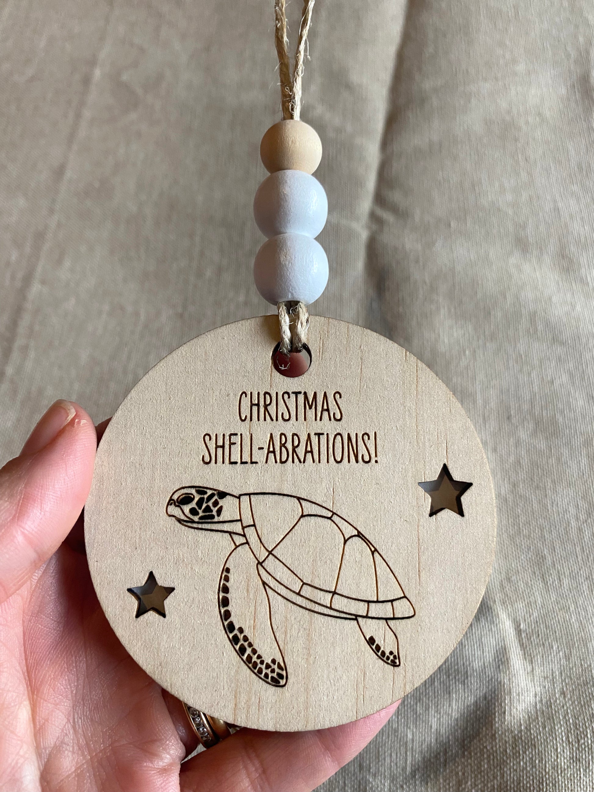 Wooden Christmas Decoration - Green Turtle - Sailfish Creative