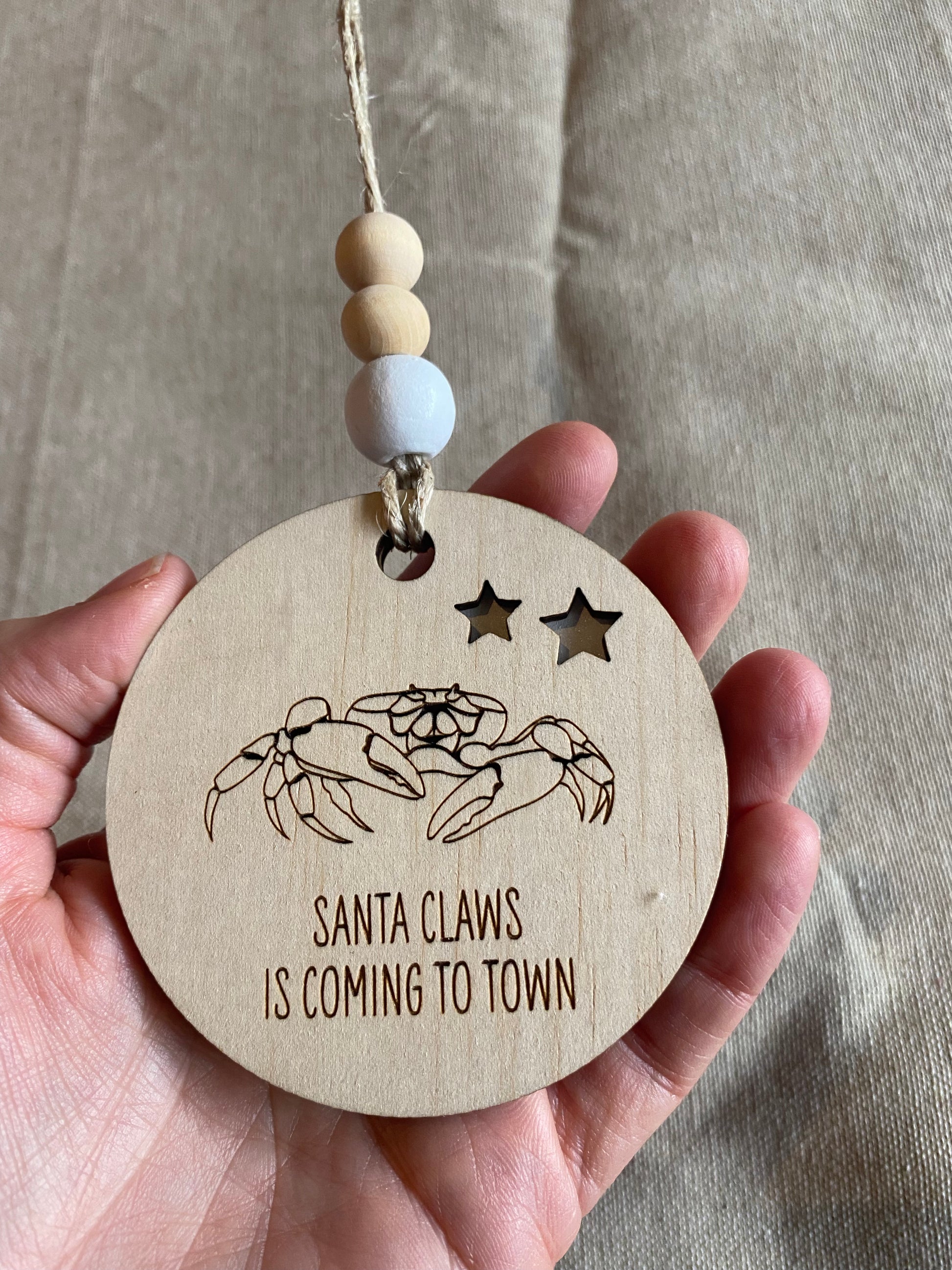 Wooden Christmas Decoration - Crab - Sailfish Creative