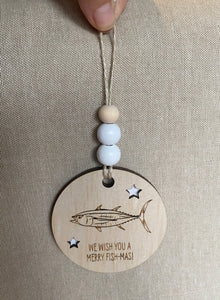 Wooden Christmas Decoration - Tuna Fish