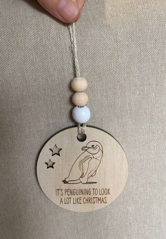 Wooden Christmas Decoration - Little Blue Penguin - Sailfish Creative