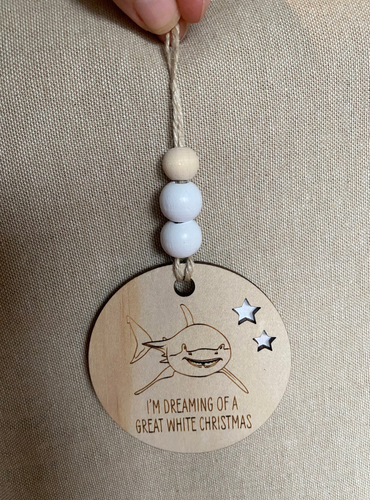 Wooden Christmas Decoration - Great White Shark - Sailfish Creative