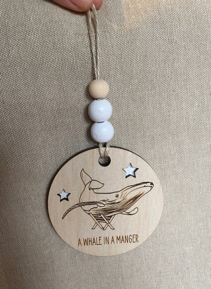 Wooden Christmas Decoration - Humpback Whale - Sailfish Creative
