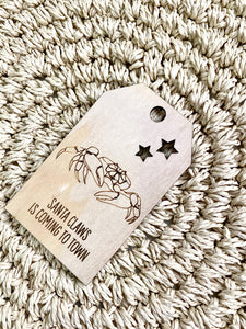Wooden Christmas Swing Tag - Crab