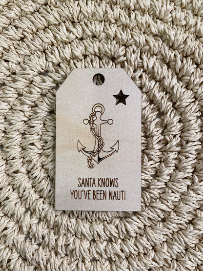 Wooden Christmas Swing Tag - Anchor and Chain - Sailfish Creative