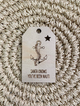 Load image into Gallery viewer, Wooden Christmas Swing Tag - Anchor and Chain