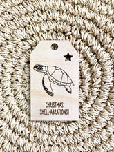 Load image into Gallery viewer, Wooden Christmas Swing Tag - Green Turtle