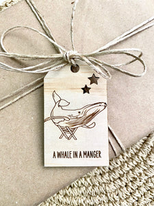 Wooden Christmas Swing Tag - Humpback Whale