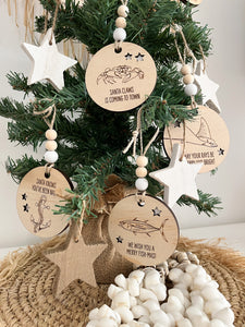 Wooden Christmas Decoration - Crab