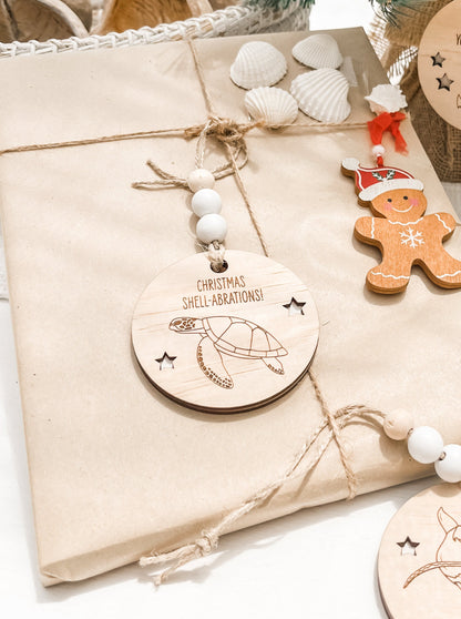 Wooden Christmas Decoration - Green Turtle - Sailfish Creative