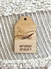 Load image into Gallery viewer, Wooden Birthday Gift Tag - Humpback Whale