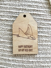 Load image into Gallery viewer, Wooden Birthday Gift Tag - Spotted Eagle Ray