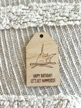 Load image into Gallery viewer, Wooden Birthday Gift Tag - Hammerhead Shark