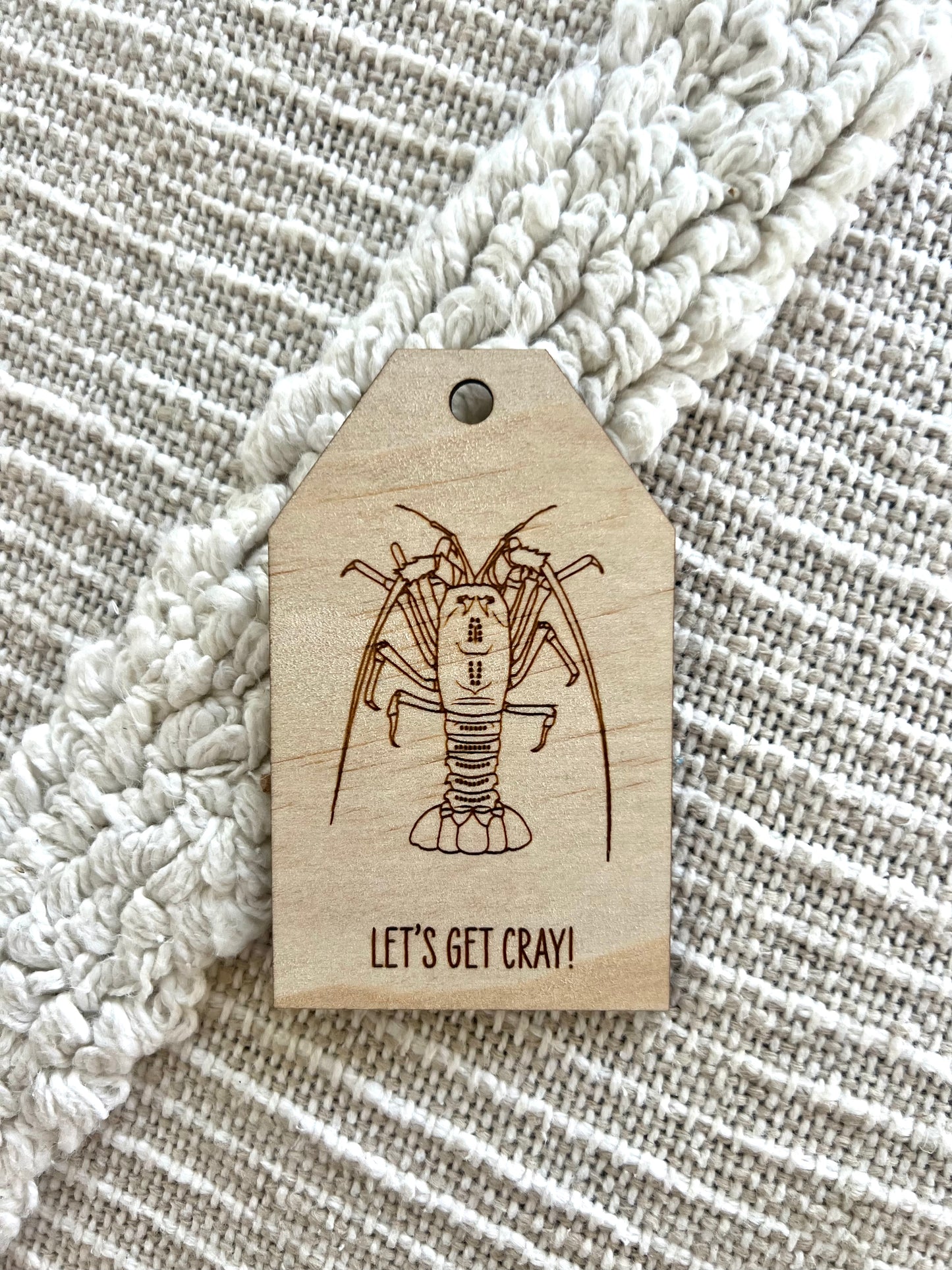 Wooden Gift Tag - Rock Lobster Crayfish - Sailfish Creative