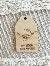 Load image into Gallery viewer, Wooden Birthday Gift Tag - Mantaray