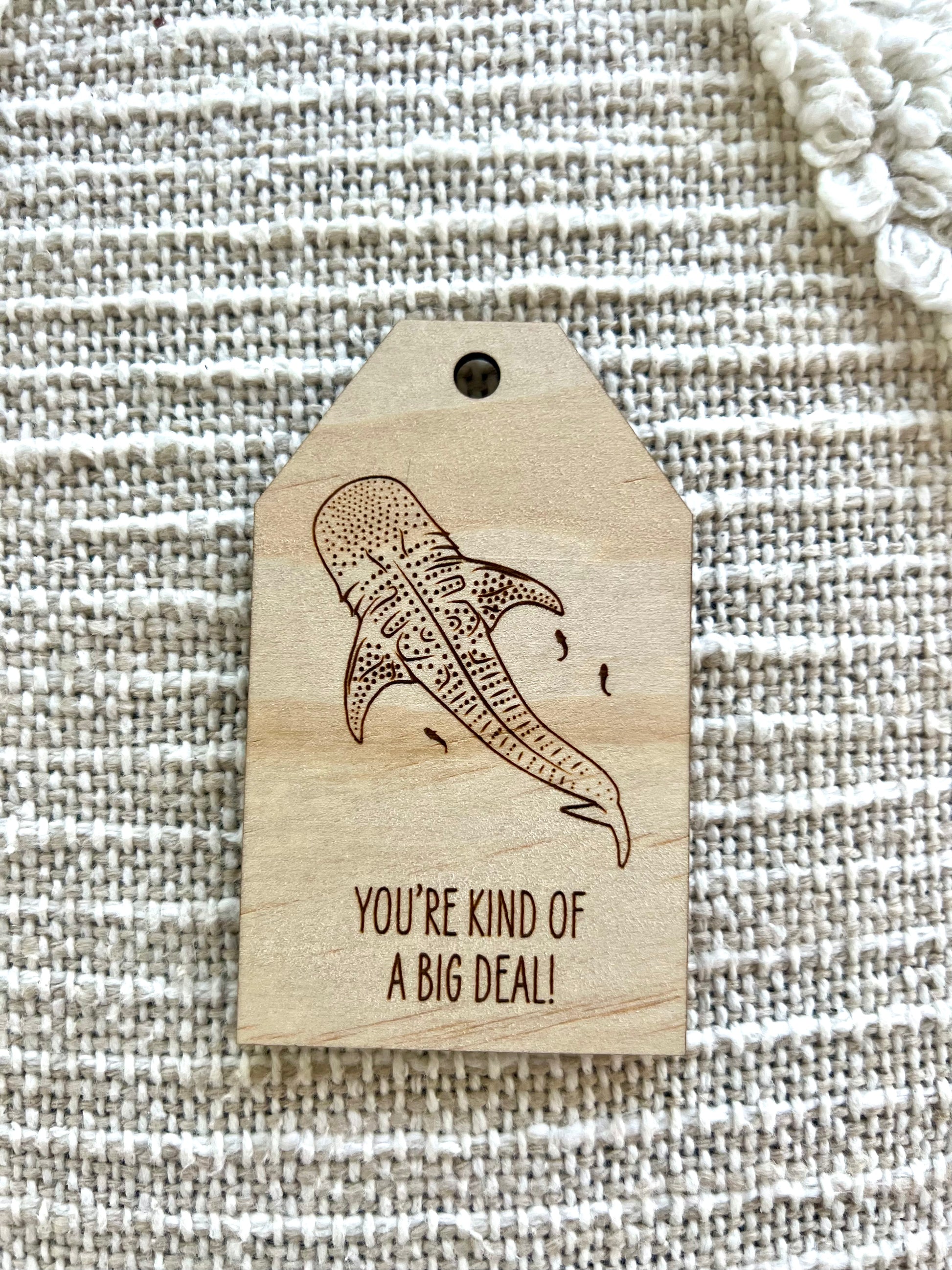 Wooden Gift Tag - Whale Shark - Sailfish Creative