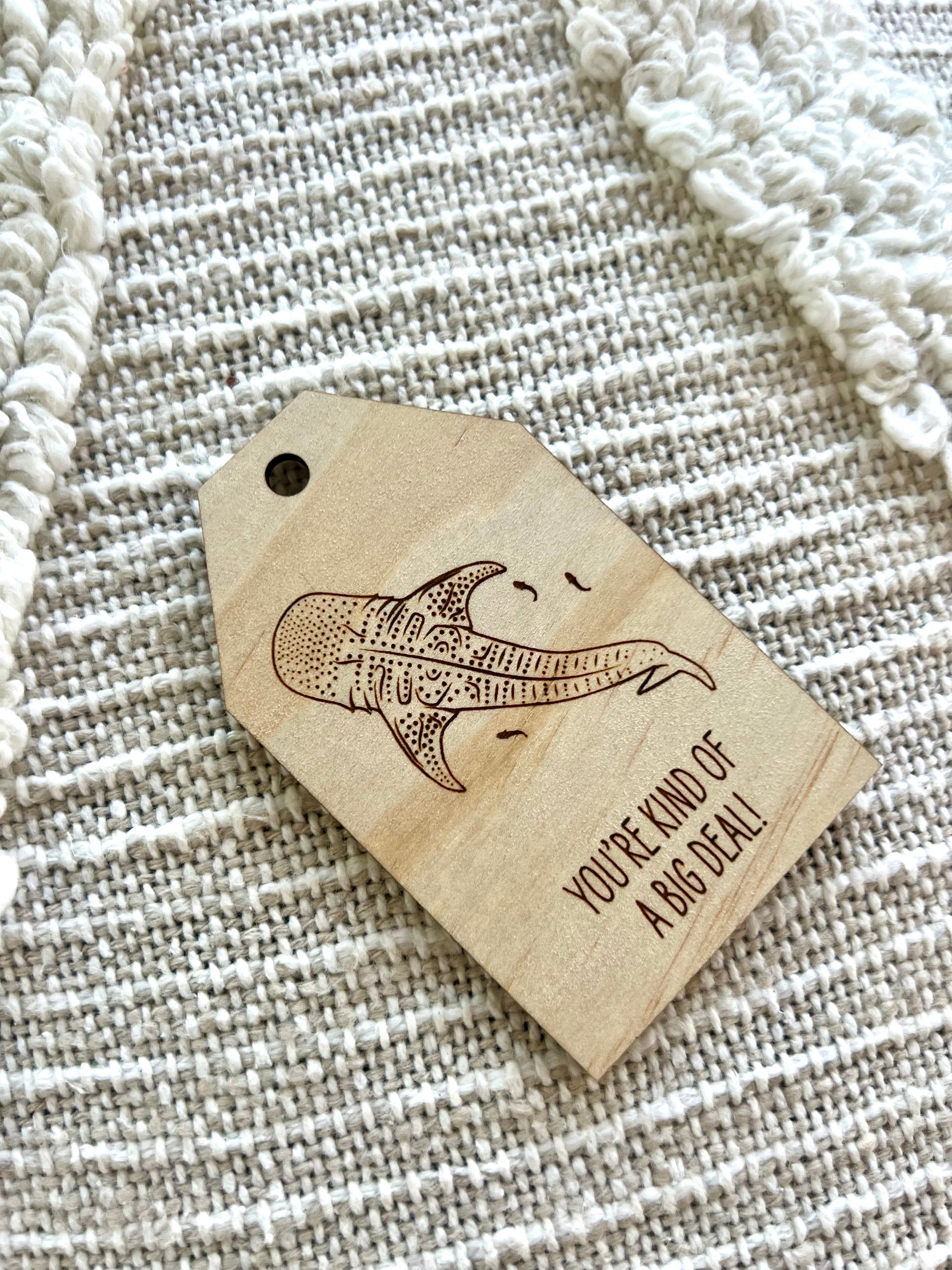Wooden Gift Tag - Whale Shark - Sailfish Creative