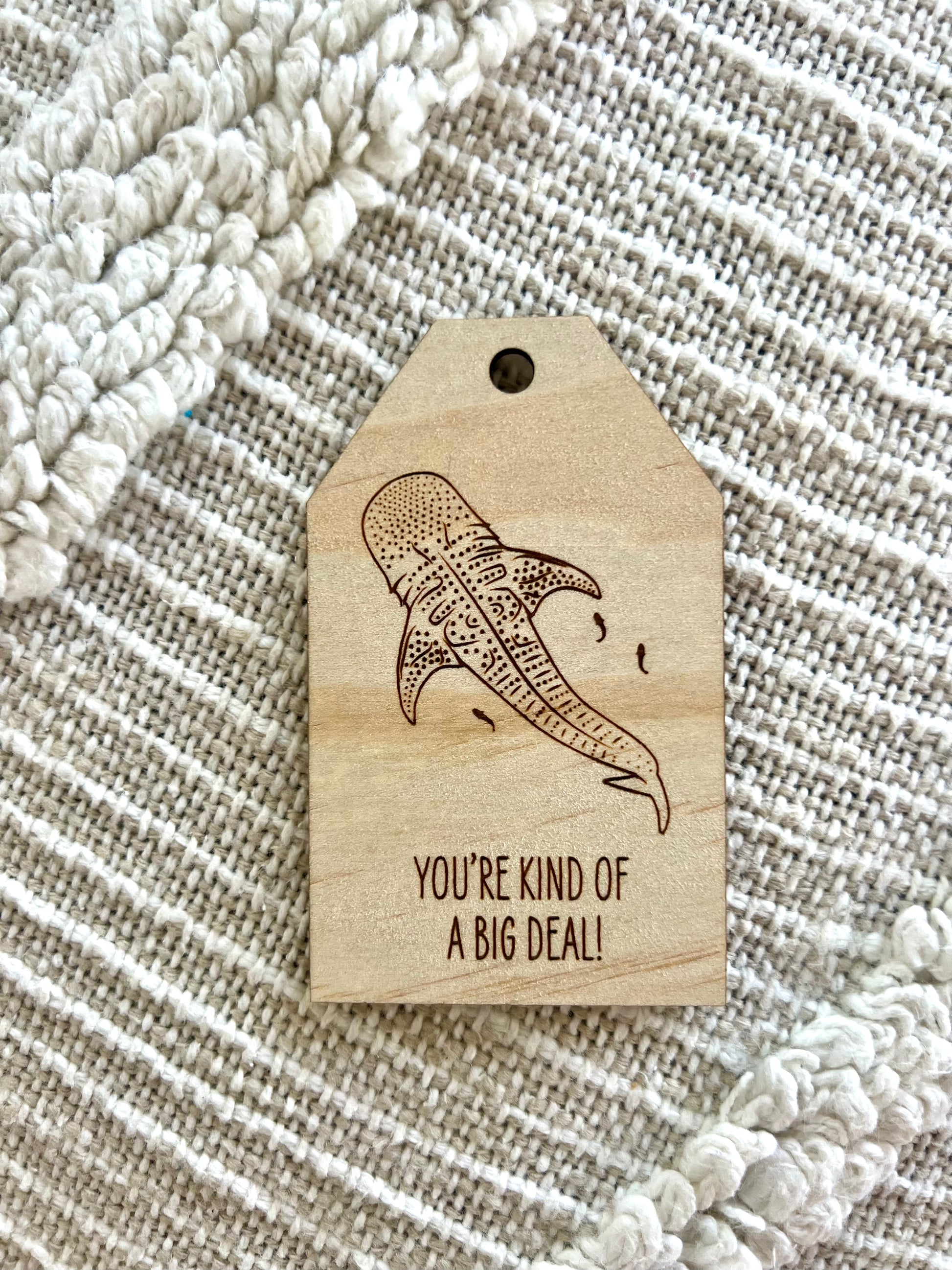 Wooden Gift Tag - Whale Shark - Sailfish Creative
