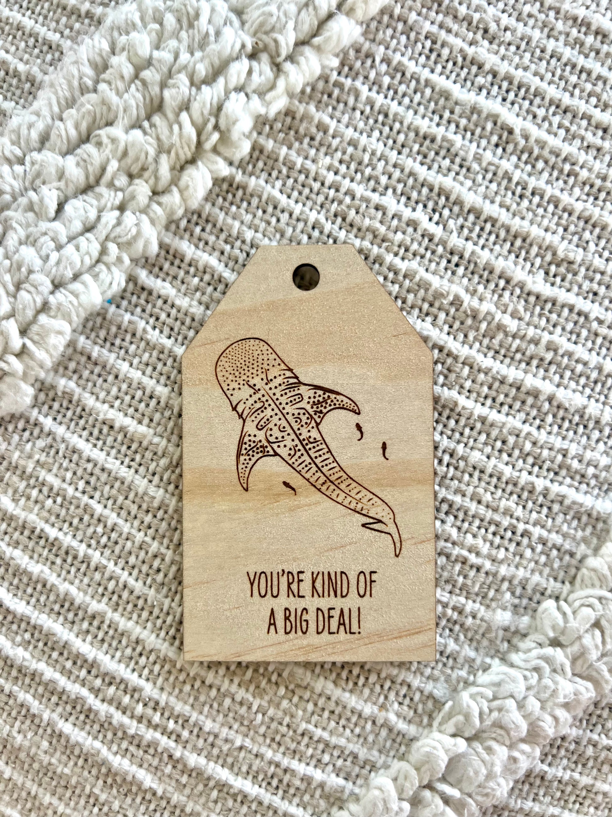Wooden Gift Tag - Whale Shark - Sailfish Creative